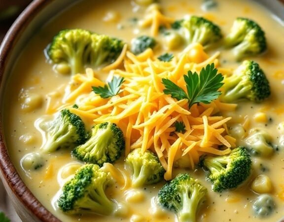 Creamy Broccoli and Cheese Soup Recipe