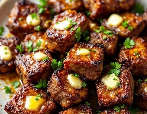 Savory Air Fryer Garlic Butter Steak Bites