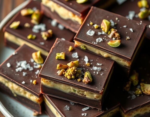 Decadent Dubai Chocolate Bar with Pistachio Cream and Tahini